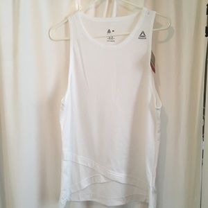 Reebok White Cotton Yoga Top Size M